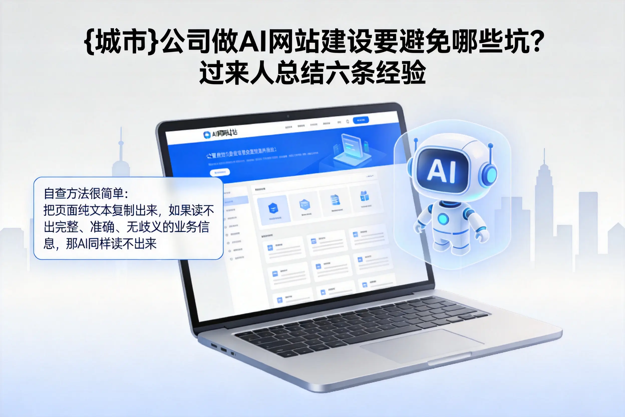 吐鲁番公司做AI网站建设要避免哪些坑？过来人总结六条经验