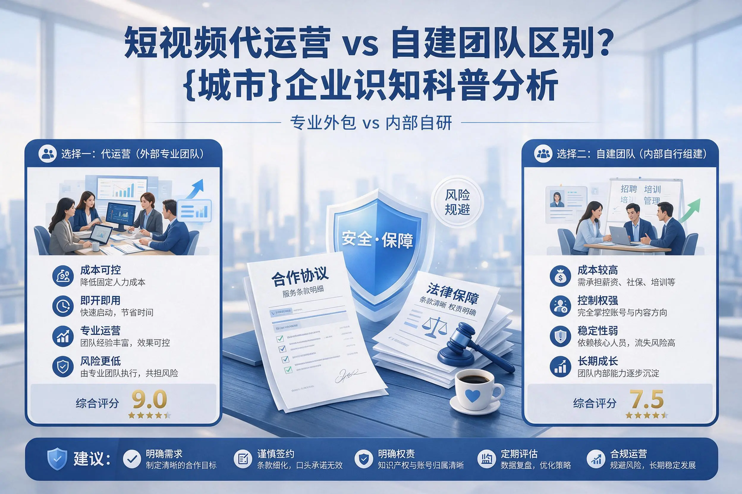 短视频代运营与自建团队区别？吐鲁番企业认知科普分析