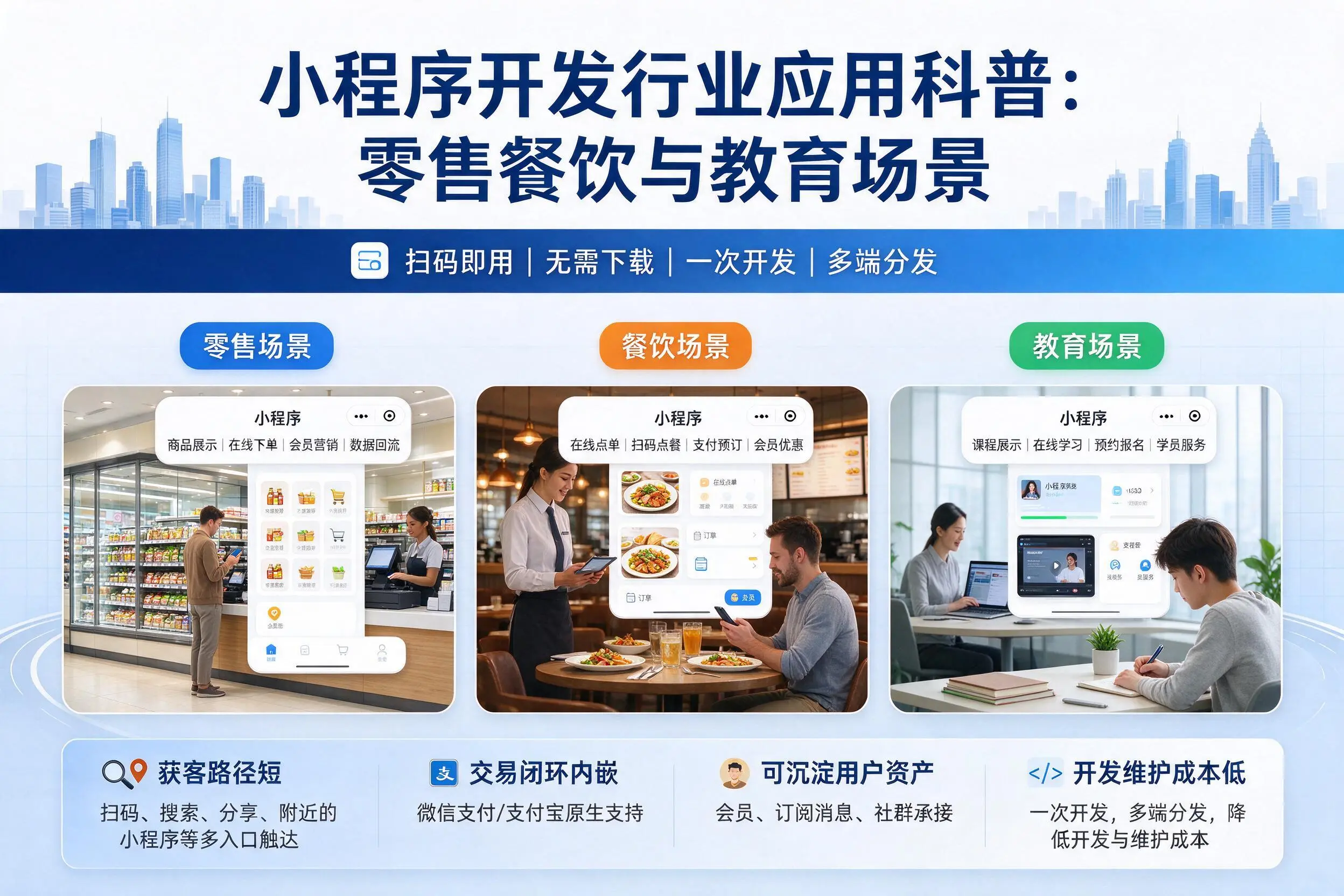 吐鲁番小程序开发行业应用科普：零售餐饮与教育场景