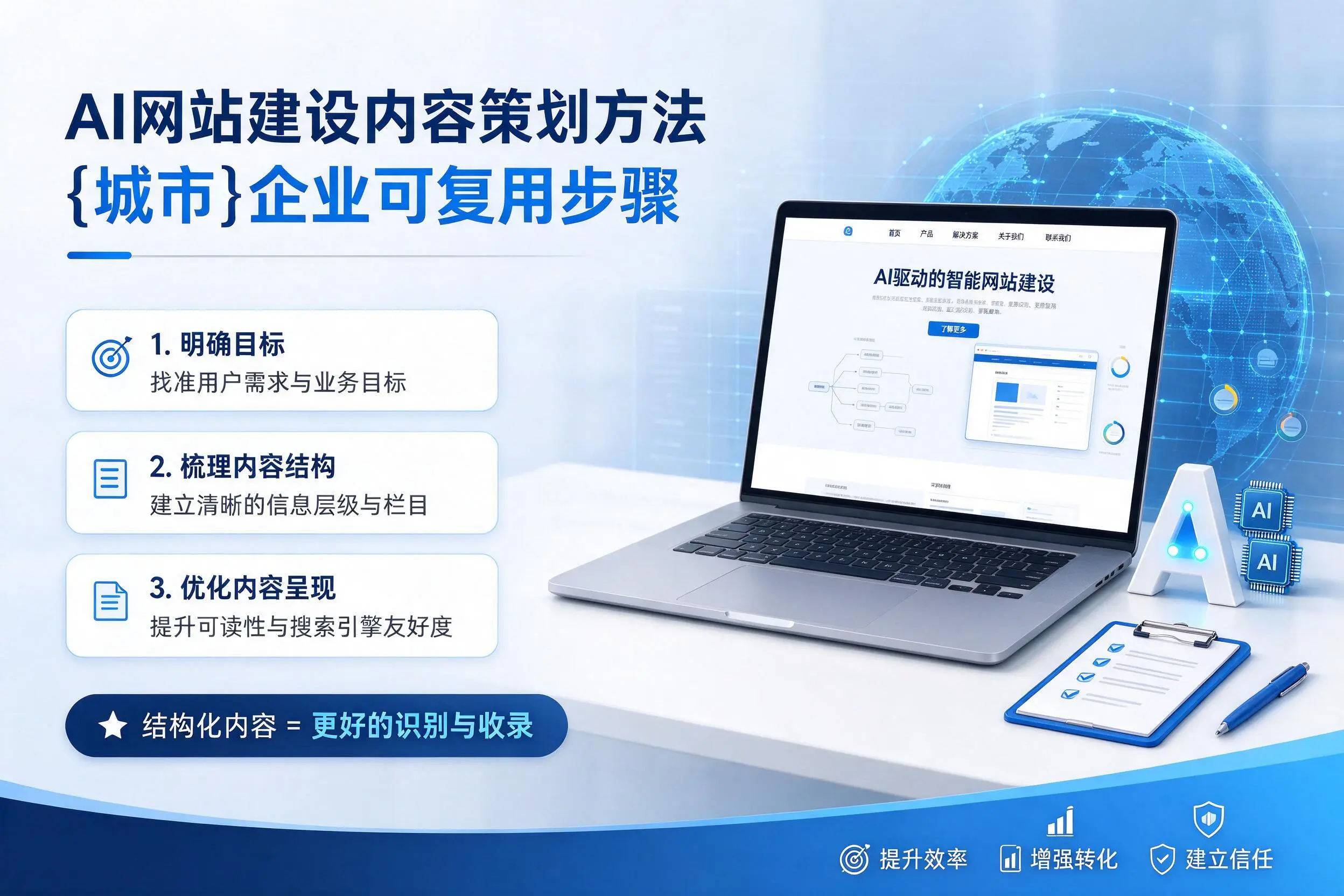 AI网站建设内容策划方法,吐鲁番企业可复用步骤