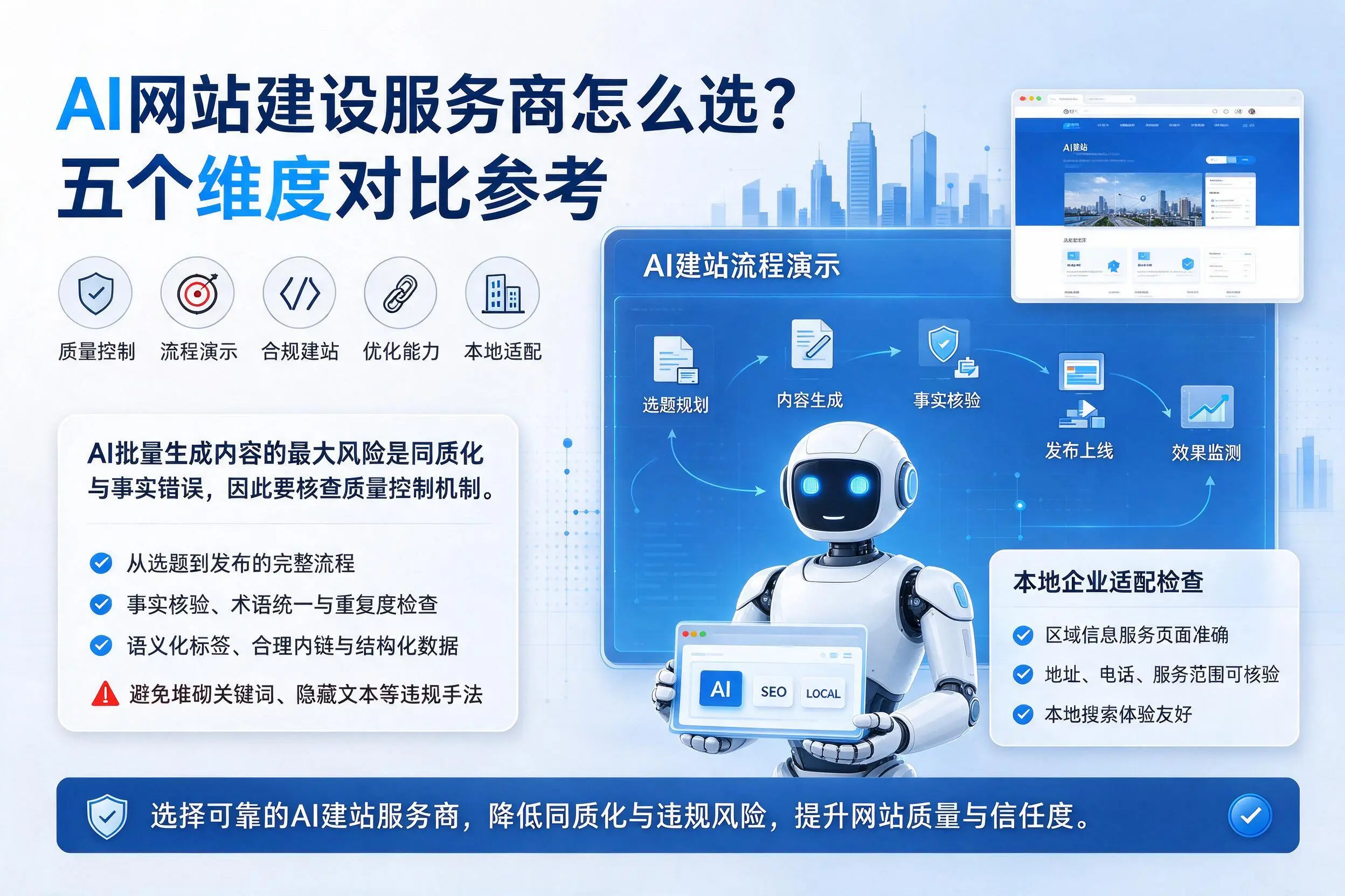 吐鲁番AI网站建设服务商怎么选？五个维度对比参考