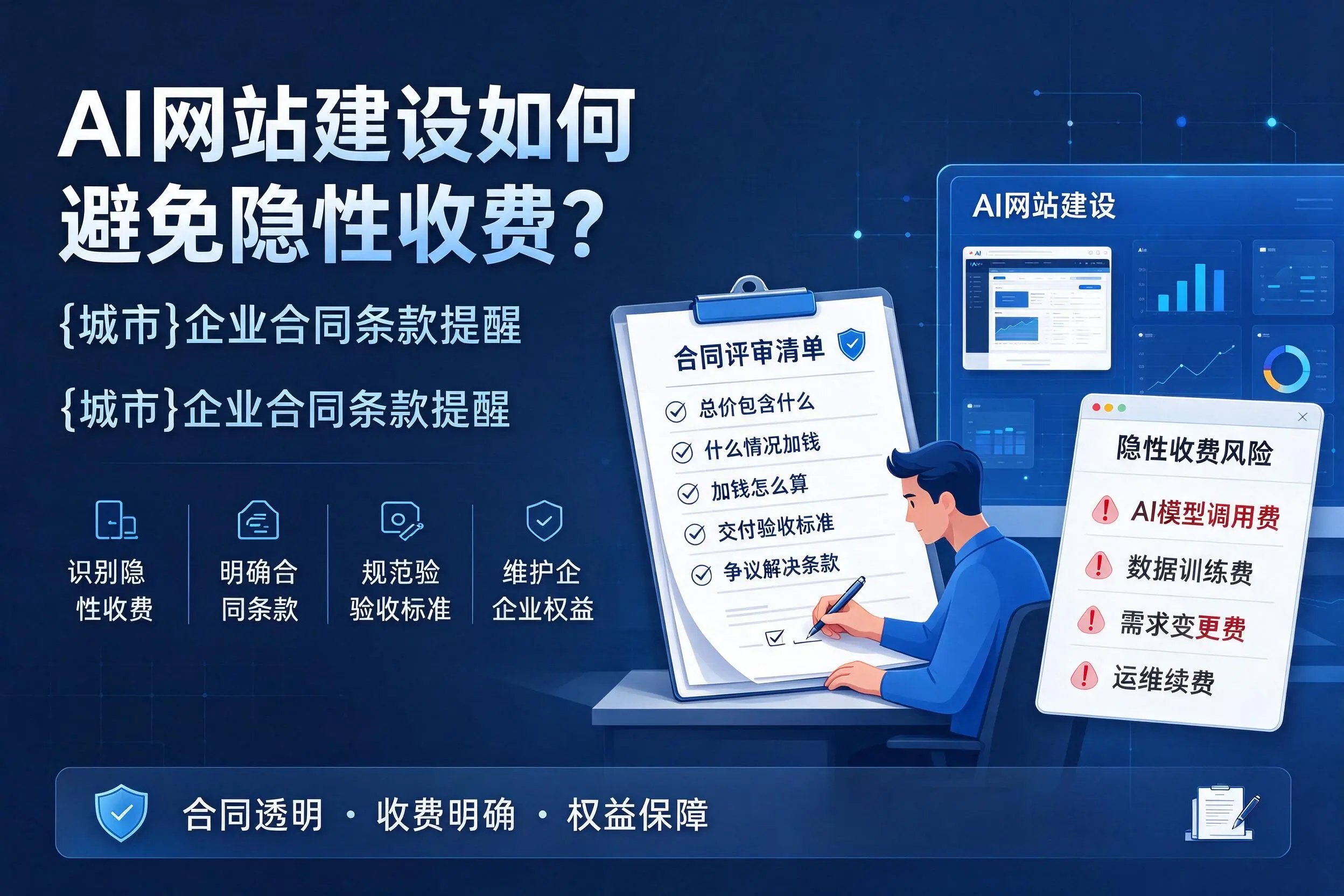 AI网站建设如何避免隐性收费？吐鲁番企业合同条款提醒